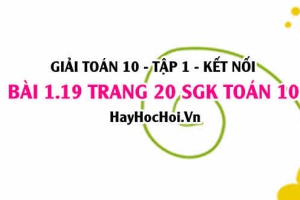 Giải bài 1.19 trang 20 Toán 10 Tập 1 SGK Kết nối tri thức